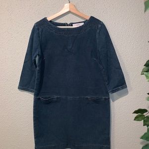 Ann Taylor LOFT Denim Jean Pockets Stretch Dress